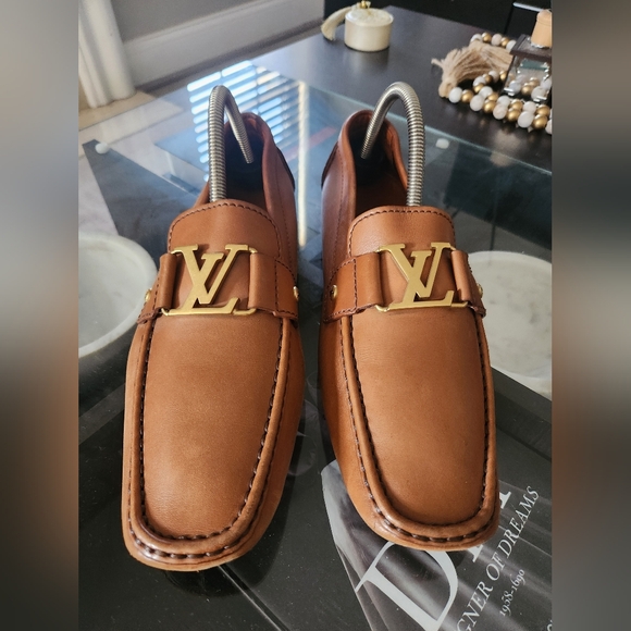 Louis Vuitton Men's Brown Leather Loafers - Picture 1 of 10